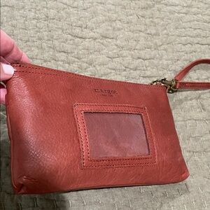 Margot 100% Leather Wristlet, brown